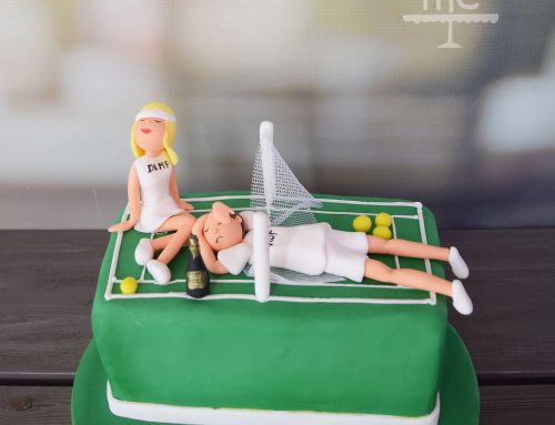 Tennis court cake