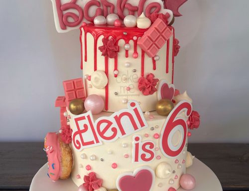Barbie drip cake