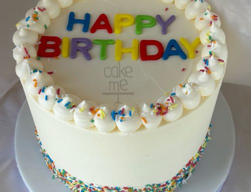 Πολύχρωμη τούρτα Happy Birthday